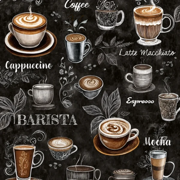 Флизелиновые обои Novamur Naomi 89045 Barista Menu