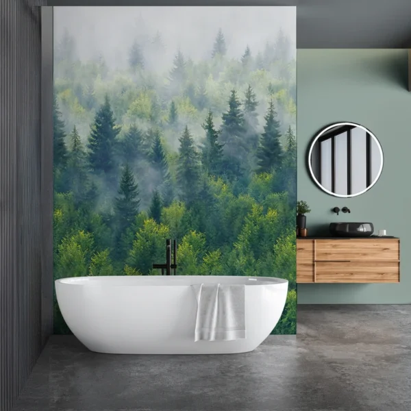 Флизелиновые обои Novamur Naomi 96453 Deep Green Forest