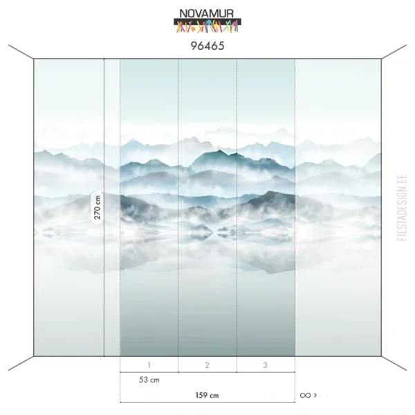 Флизелиновые обои Novamur Naomi 96465 Mountain Peaks