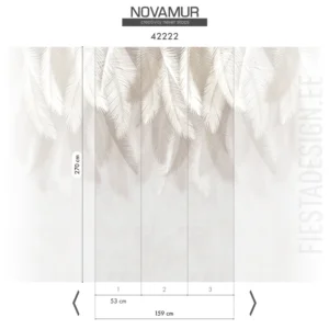 Fliistapeet Novamur Oriana 42222 Feather by Feather