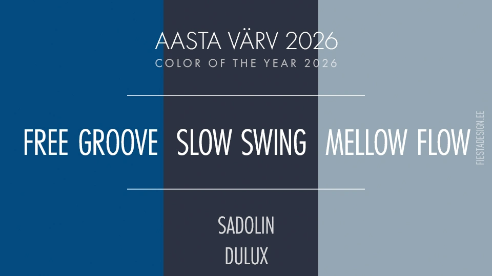 Sadolini aasta värvid 2026: Free Groove, Slow Swing ja Mellow Flow