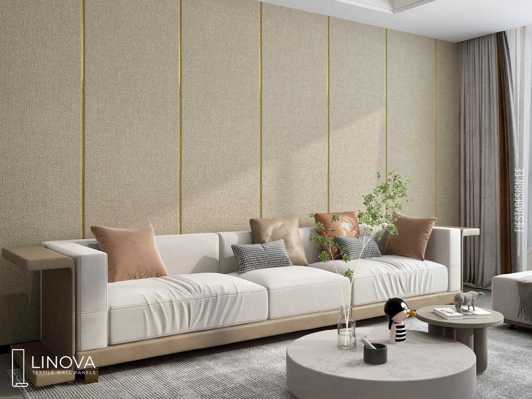 Самоклеящиеся текстильные стеновые панели (обои) LINOVA