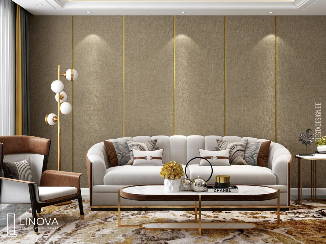 Самоклеящиеся текстильные стеновые панели (обои) LINOVA