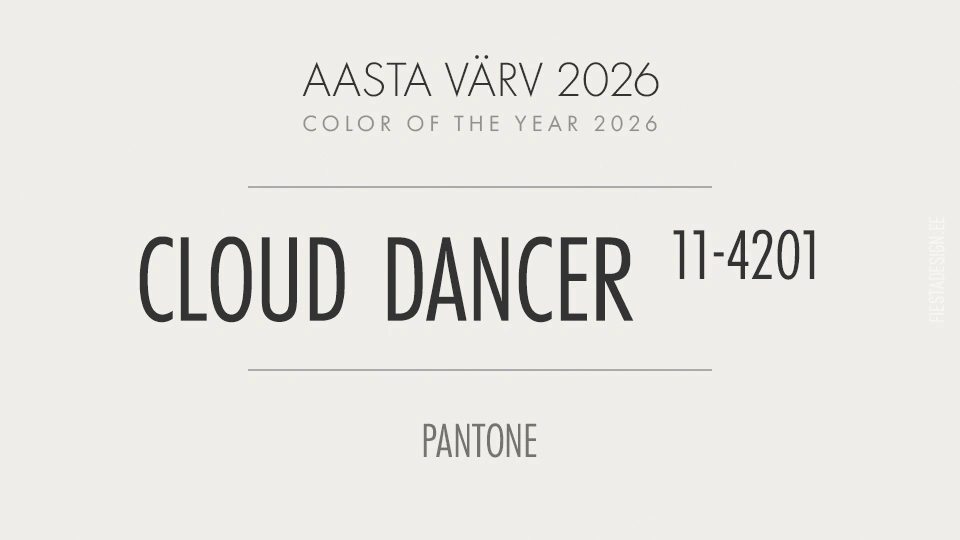 Pantone aasta värv 2026: 11-4201 Cloud Dancer