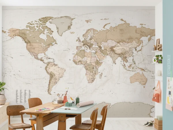 Фотообои Earth Map X7-1015 (карта мира)
