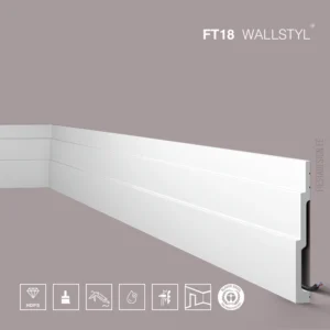 Плинтус FT18 Wallstyl (18×2×200 см) HDPS