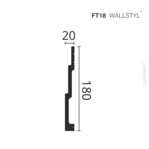 Плинтус FT18 Wallstyl (18×2×200 см) HDPS