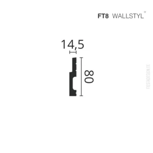 Плинтус FT8 Wallstyl (8×1,45×200 см) HDPS