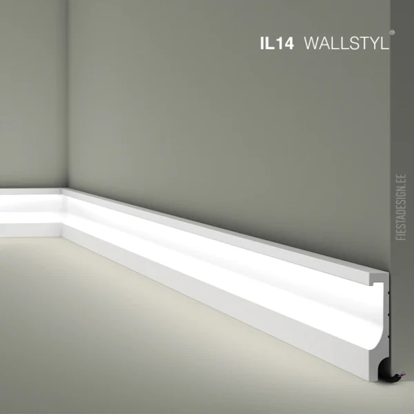 Led-põrandaliist IL14 Wallstyl (10×2×200 cm) HDPS