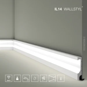 Led Плинтус IL14 Wallstyl (10×2×200 см) HDPS
