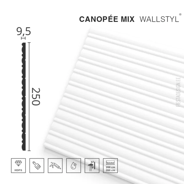 Seinapaneel CANOPEE MIX Wallstyl (25×260 cm)