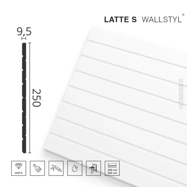 Seinapaneel LATTE S Wallstyl (25×260 cm)