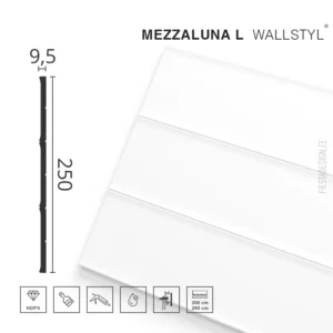 Стеновая панель MEZZALUNA L Wallstyl (25×260 см)