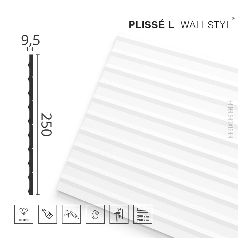 Seinapaneel PLISSÉ L Wallstyl (mõõdud) Seinapaneel PLISSÉ L Wallstyl (25×260 cm)