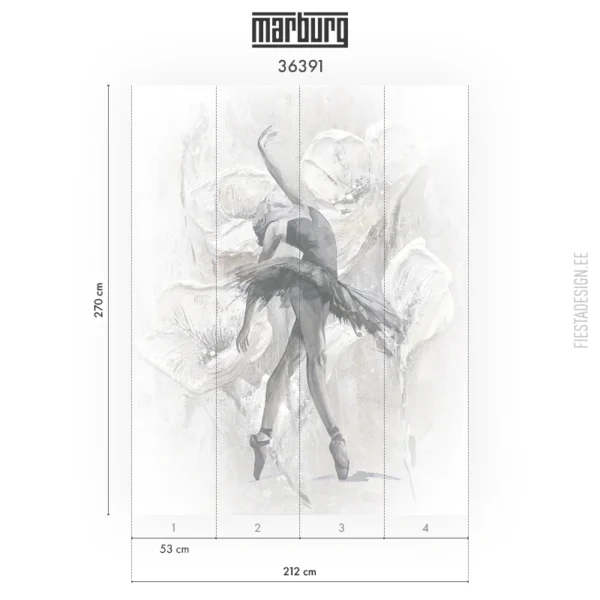 Fliistapeet Marburg Whisper 36391 Ballerina