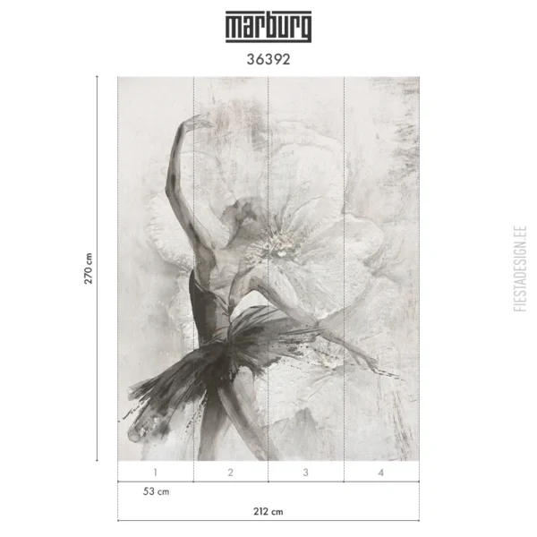 Fliistapeet Marburg Whisper 36392 Ballerina