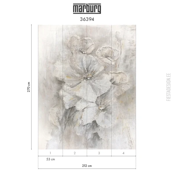 Fliistapeet Marburg Whisper 36394 Blossoms