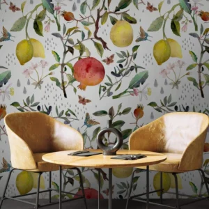 Tapeet Fun House - Pomegranate and lemons