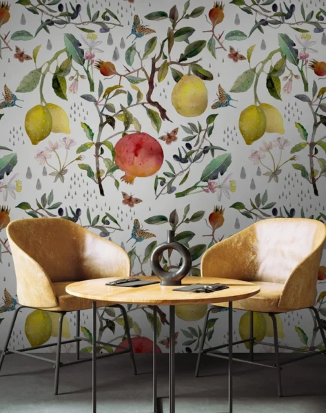 Tapeet Fun House - Pomegranate and lemons