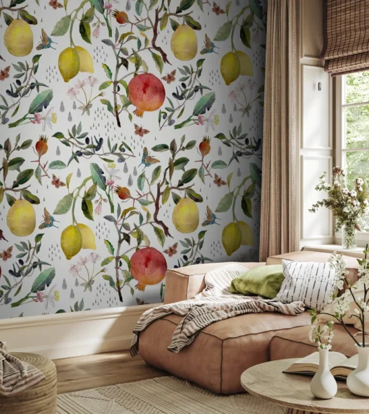 Tapeet Fun House - Pomegranate and lemons