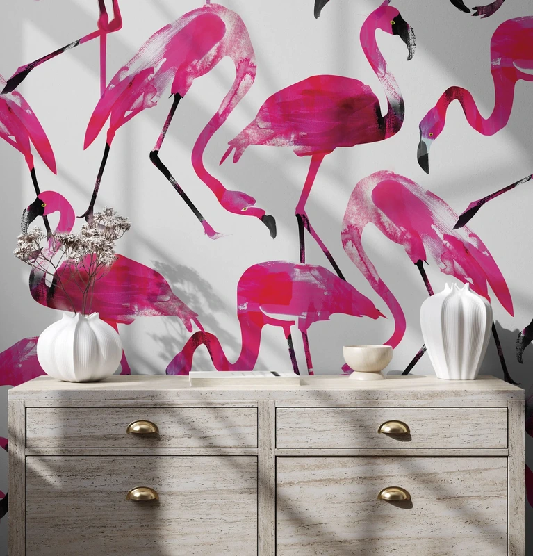 Tapeet Flamingo breakfast Tapeet Fun House - Flamingo breakfast