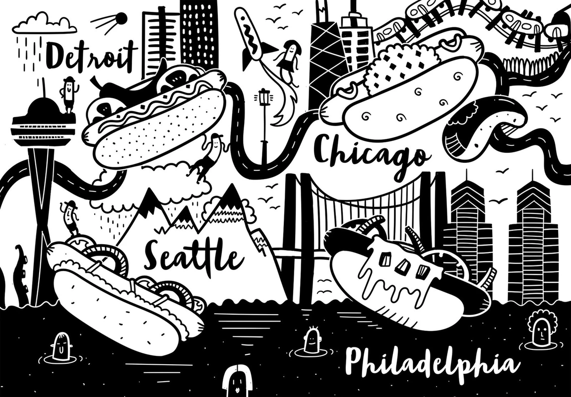 Обои Hot dogs Обои Fun House - Hot dogs