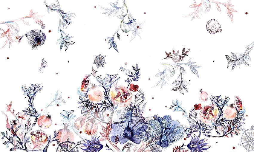 Tapeet Wild pomegranate Tapeet Fun House - Wild pomegranate