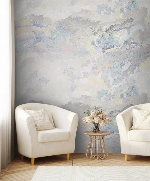 Tapeet Fun House - Silver clouds