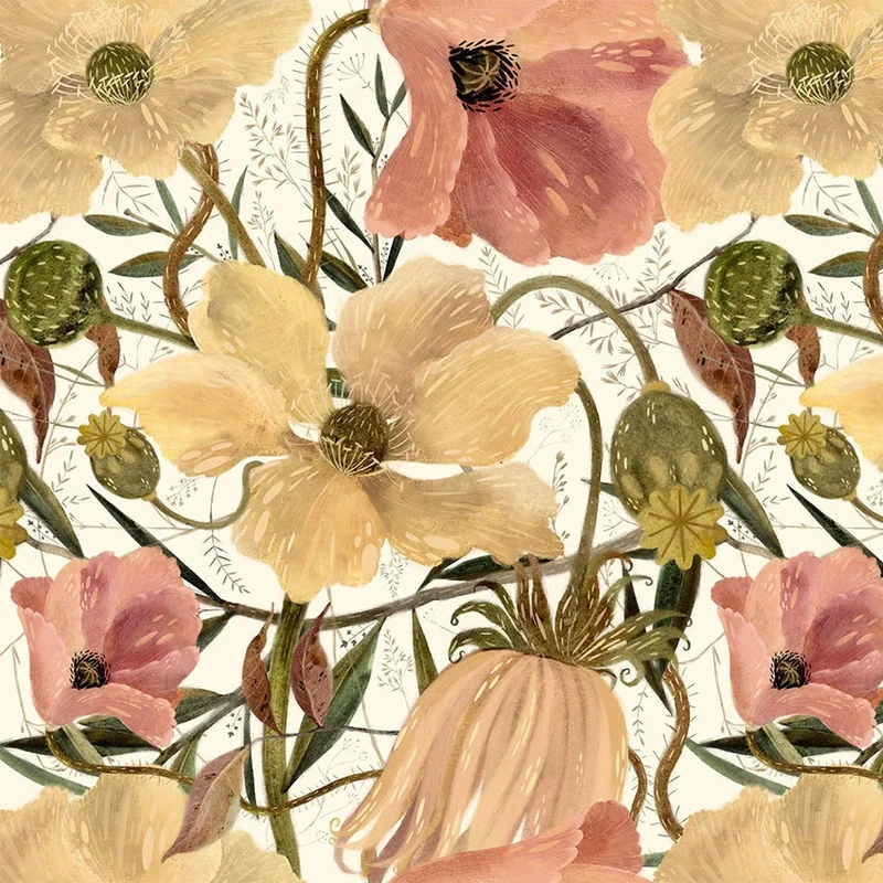 Обои Tender poppies Обои Fun House - Tender poppies