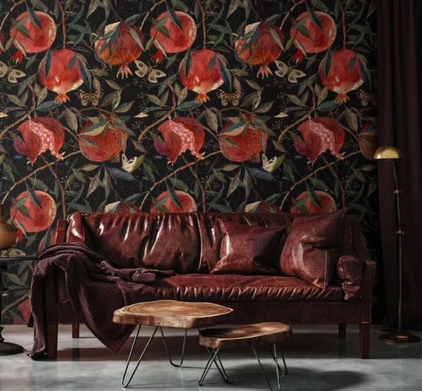 Tapeet Fun House - Golden pomegranates