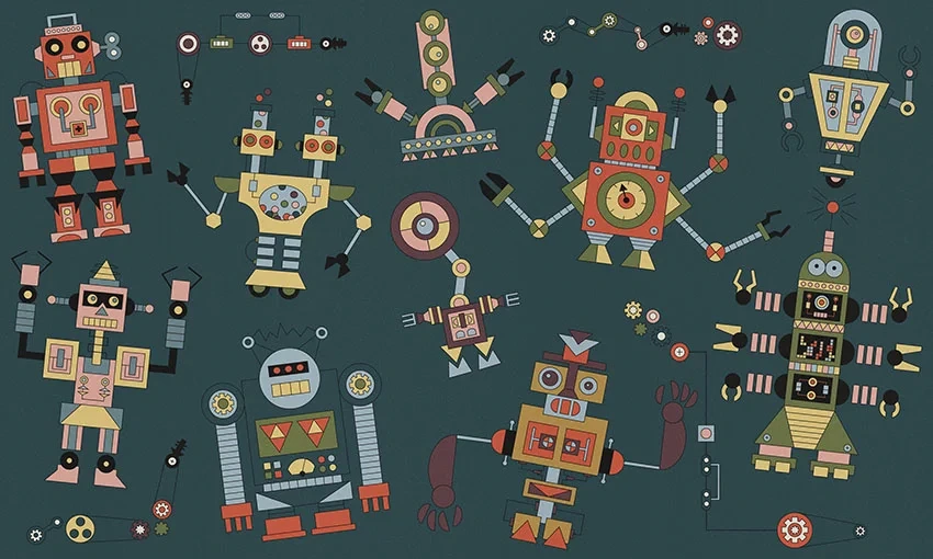 Tapeet Robot party Tapeet Fun House - Robot party