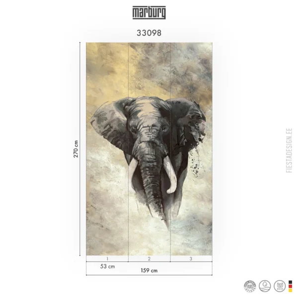 Tapeet Marburg Smart Art 33098 Elephant