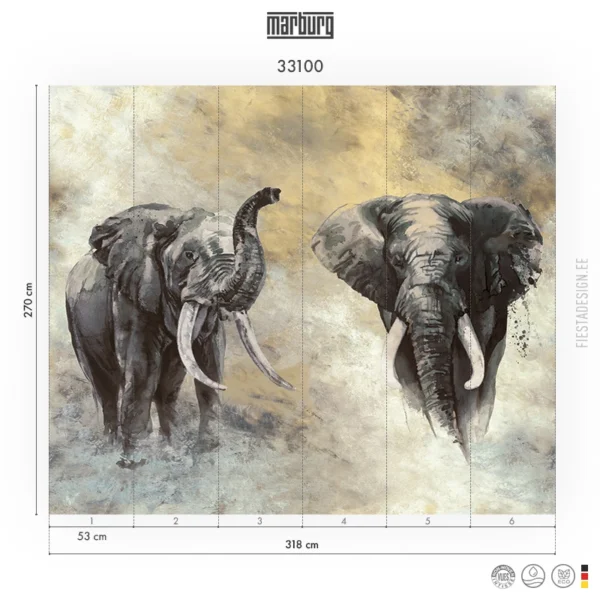 Обои Marburg Smart Art 33100 Elephants
