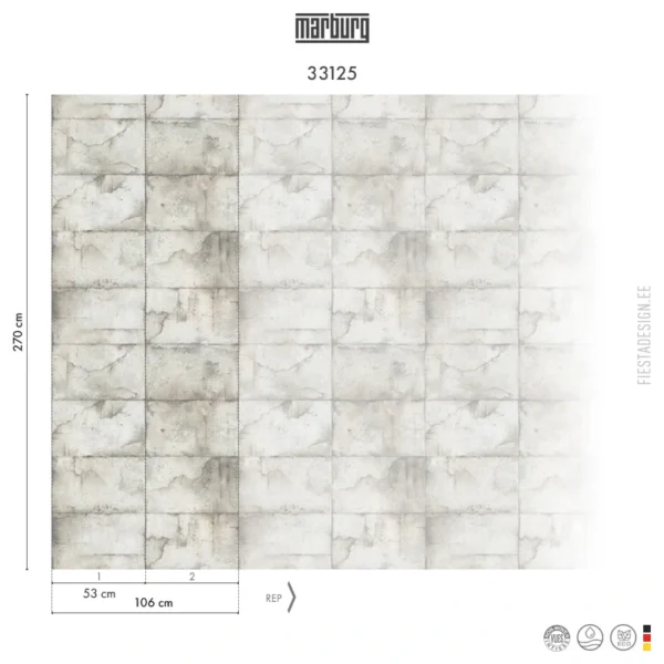 Tapeet Marburg Smart Art 33125 Concrete Blocks