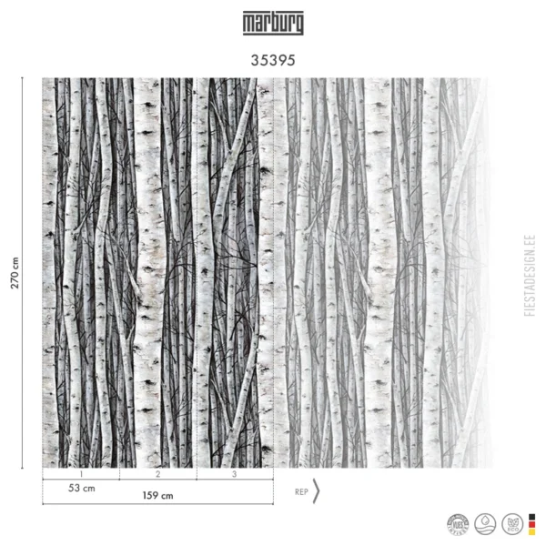 Обои Marburg Smart Art 35395 Birch Forest