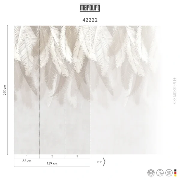 Tapeet Marburg Smart Art 42222 Feather by Feather