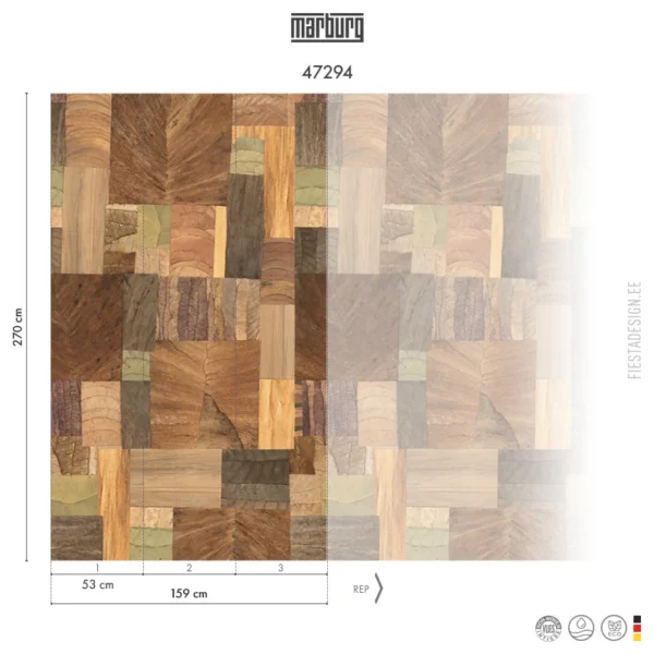 Обои Marburg Smart Art 47294 Terra Patchwork