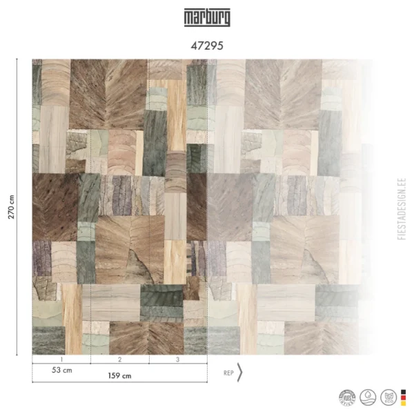 Обои Marburg Smart Art 47295 Terra Patchwork