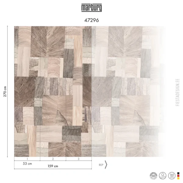 Обои Marburg Smart Art 47296 Terra Patchwork