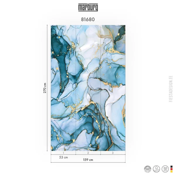 Tapeet Marburg Smart Art 81680 Marble Blue