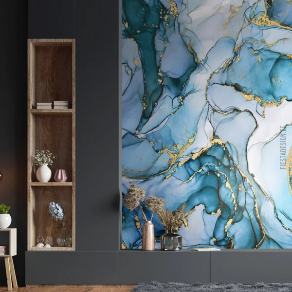 Tapeet Marburg Smart Art 81680 Marble Blue