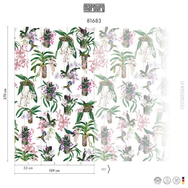 Tapeet Marburg Smart Art 81683 Orchids