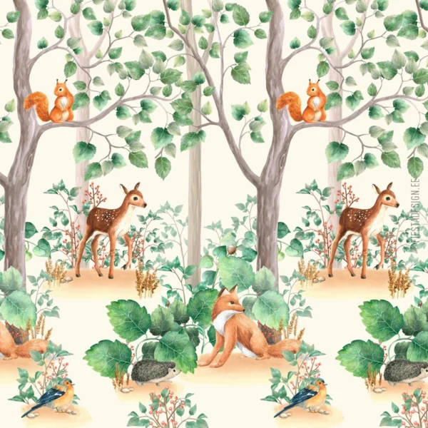 Обои Marburg Smart Art 94281 Woodland Friends
