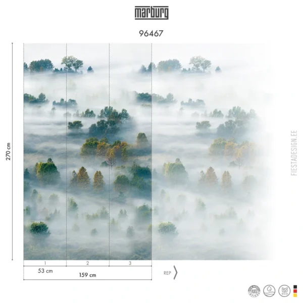 Обои Marburg Smart Art 96467 Foggy Landscape