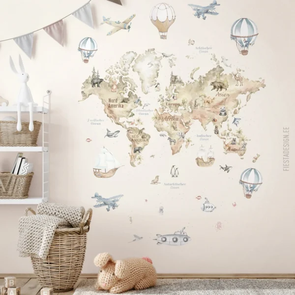 Обои Marburg Smart Art 96469 Discover the world (карта мира)