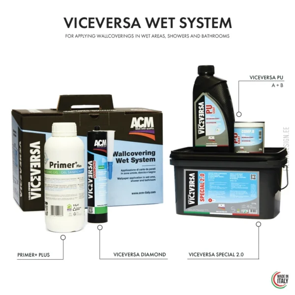 Viceversa WET System: tapeet niisketes ja märgades ruumides