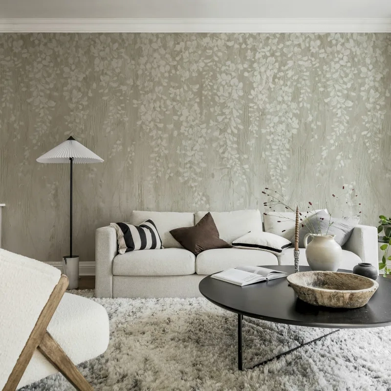 Tapeet Draped Blossoms Beige
