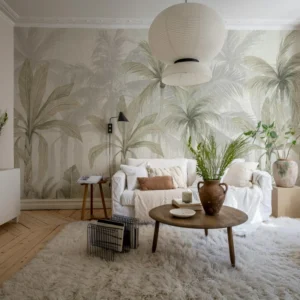 Tapeet Jungle Canvas Soft Green