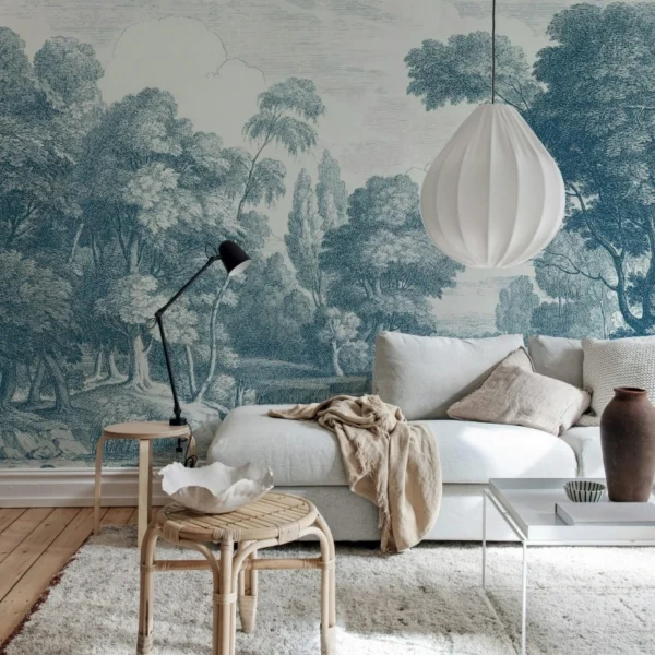 Обои Etching Park Blue
