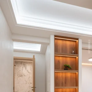 Led-профиль IL12 Wallstyl с подсветкой, потолочный карниз WT15 Wallstyl